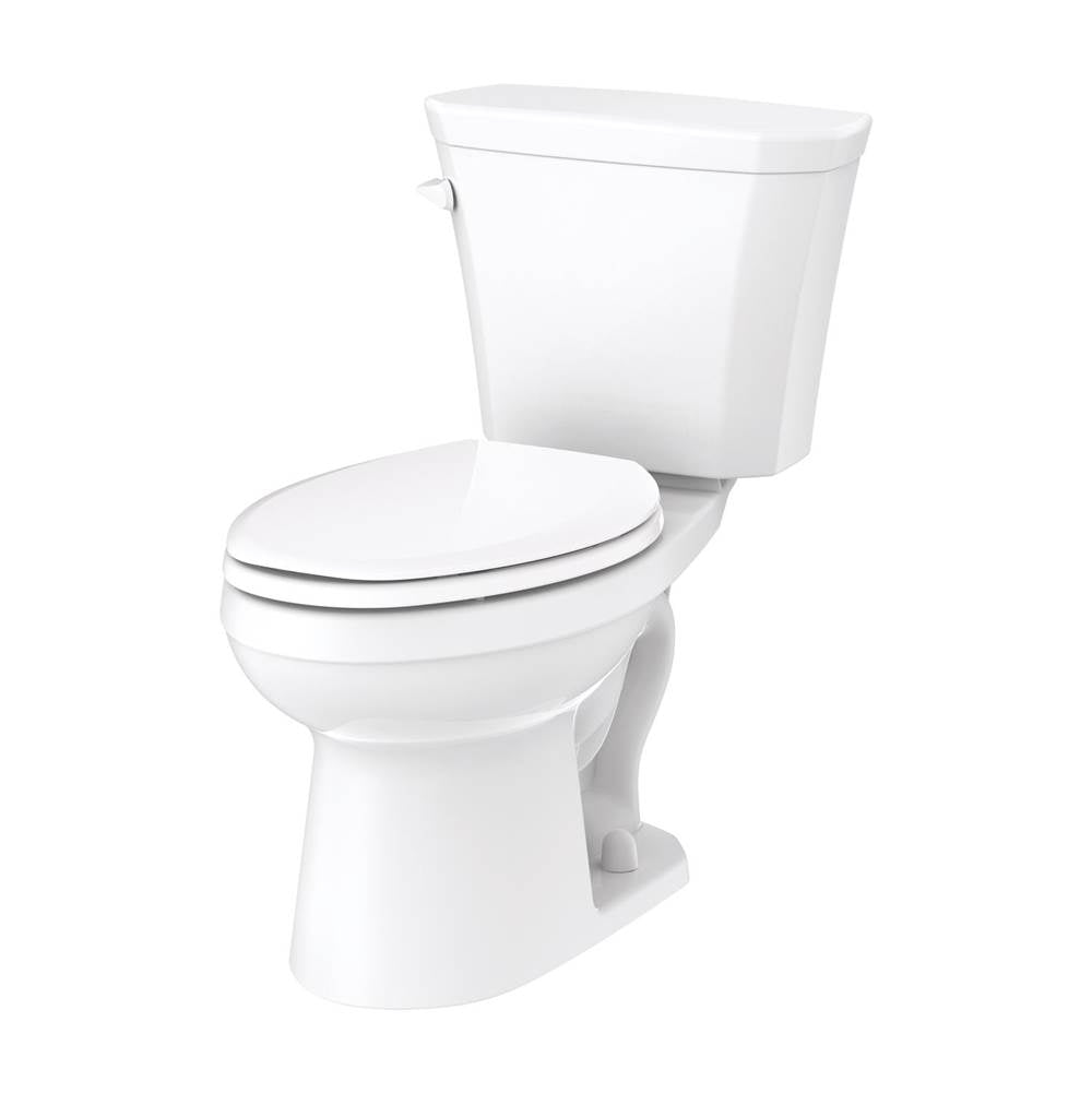 Gerber Plumbing - Viper 1.28gpf 10'' RI EL Combo: GVP31562 Bowl w/ GWS38595 Tank White - White
