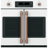 2 French-Door Handles; 2 Knobs - Brushed Copper