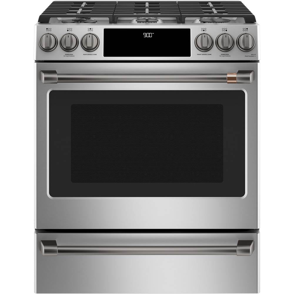 Front Control Gas Knobs and Handles - Brushed Black