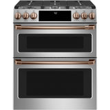 Front Control Gas Knobs and Handles - Brushed Copper