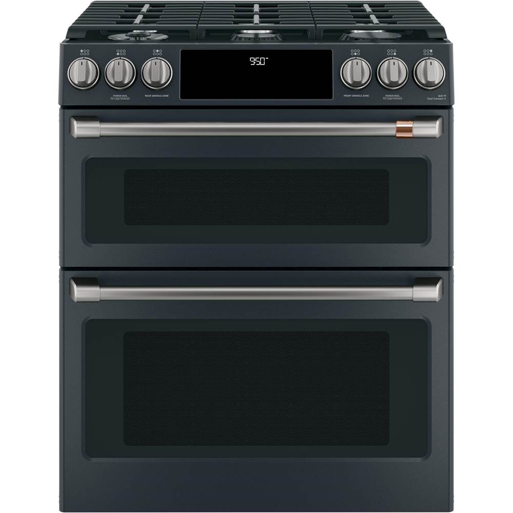 Front Control Gas Knobs and Handles - Brushed Black