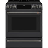 Front Control Induction Knobs and Handles - Brushed Black