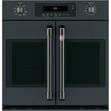 2 French-Door Handles; 2 Knobs - Brushed Black