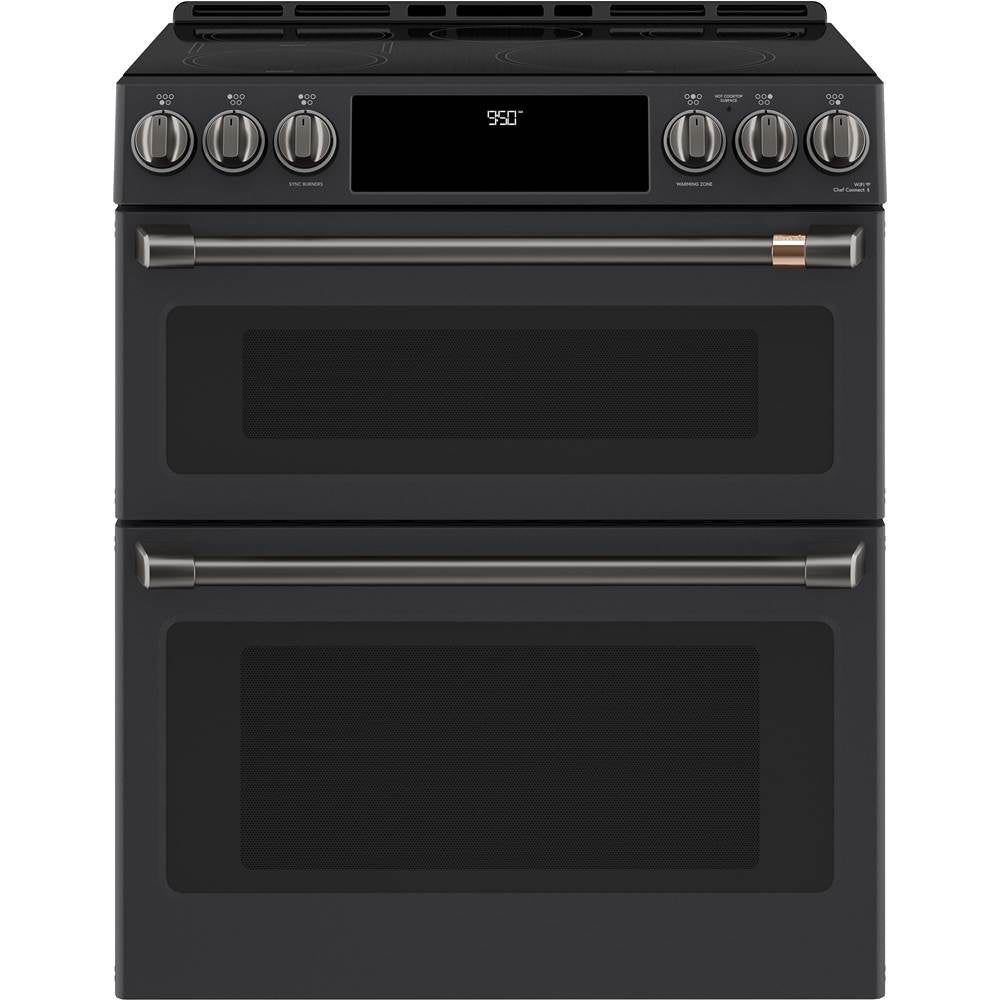 Front Control Induction Knobs and Handles - Brushed Black