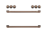 Cafe - Front Control Induction Knobs and Handles - Brushed Copper