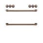 Cafe - Front Control Induction Knobs and Handles - Brushed Copper