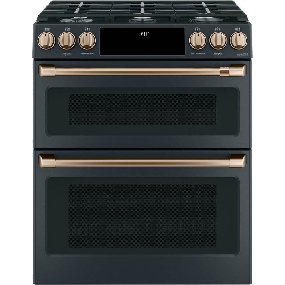 Front Control Gas Knobs and Handles - Brushed Bronze