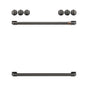 Cafe - Front Control Induction Knobs and Handles - Brushed Black