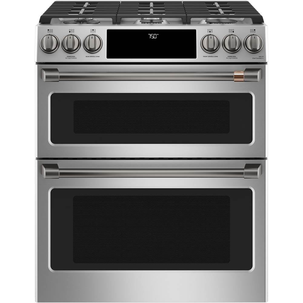 Front Control Gas Knobs and Handles - Brushed Black