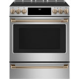 Front Control Induction Knobs and Handles - Brushed Bronze