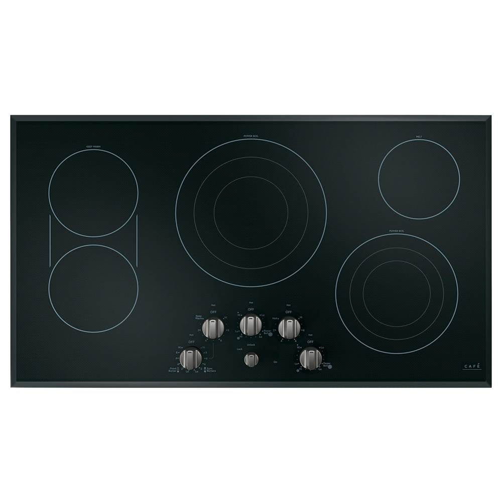 5 Electric Cooktop Knobs - Brushed Black