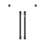 2 French-Door Handles; 2 Knobs - Brushed Black