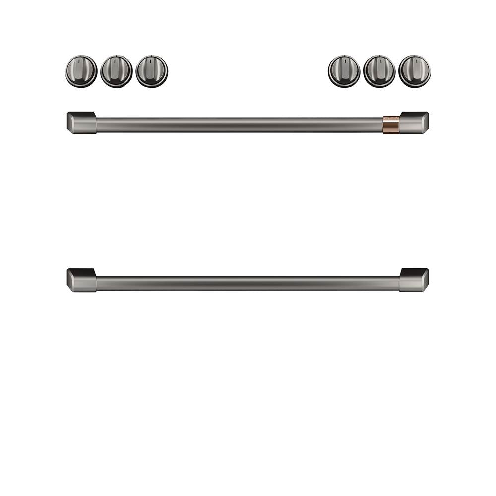Cafe - Front Control Gas Knobs and Handles - Brushed Black
