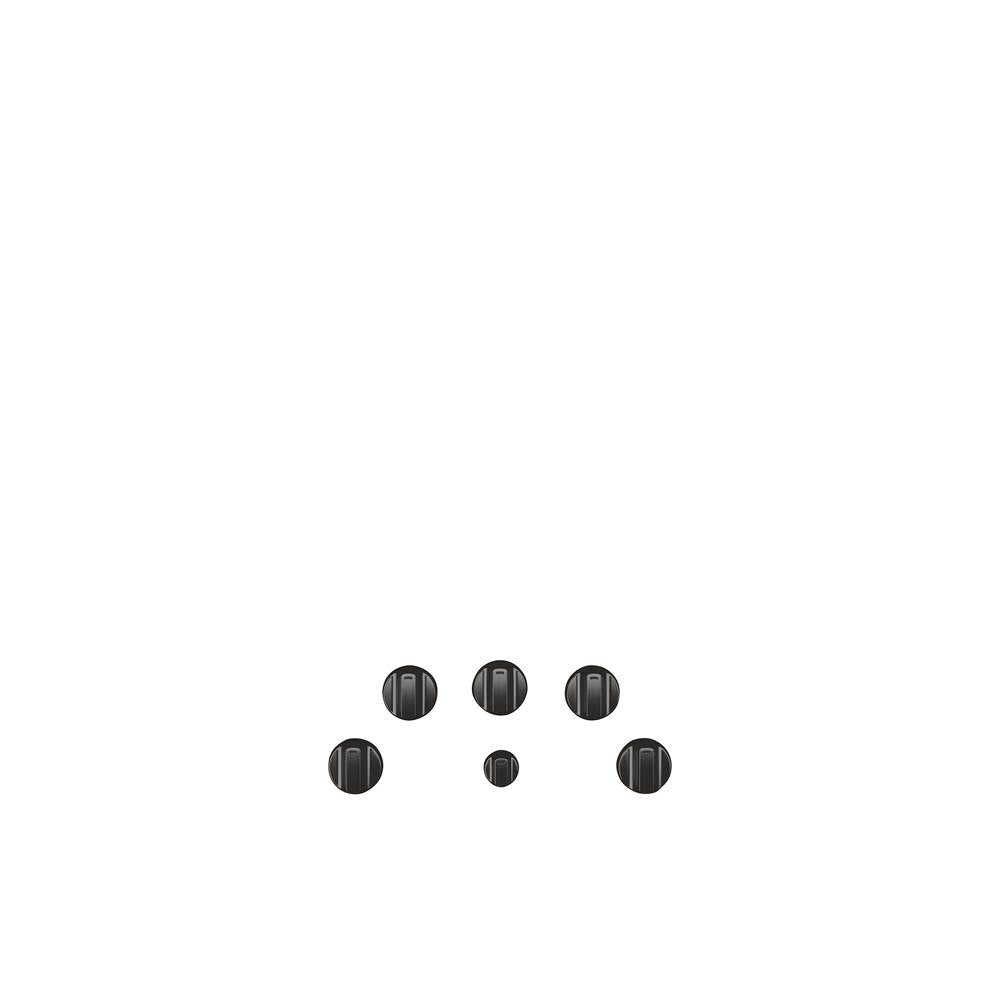Cafe - 5 Electric Cooktop Knobs - Brushed Black