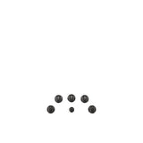 Cafe - 5 Electric Cooktop Knobs - Brushed Black