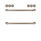 Cafe - Front Control Induction Knobs and Handles - Brushed Bronze