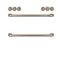 Cafe - Front Control Induction Knobs and Handles - Brushed Bronze