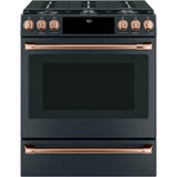 Front Control Gas Knobs and Handles - Brushed Copper