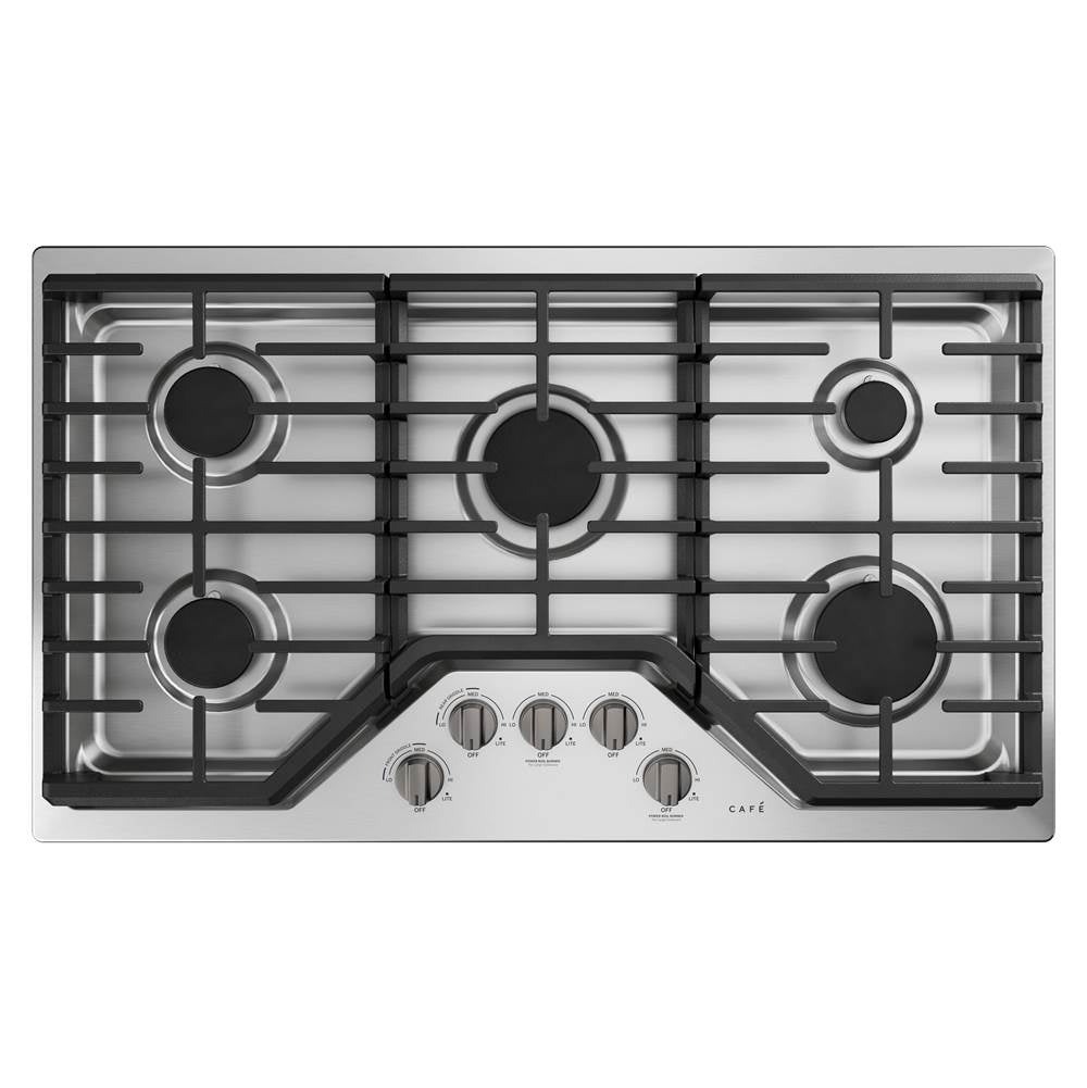 5 Gas Cooktop Knobs - Brushed Black