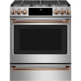 Front Control Gas Knobs and Handles - Brushed Copper