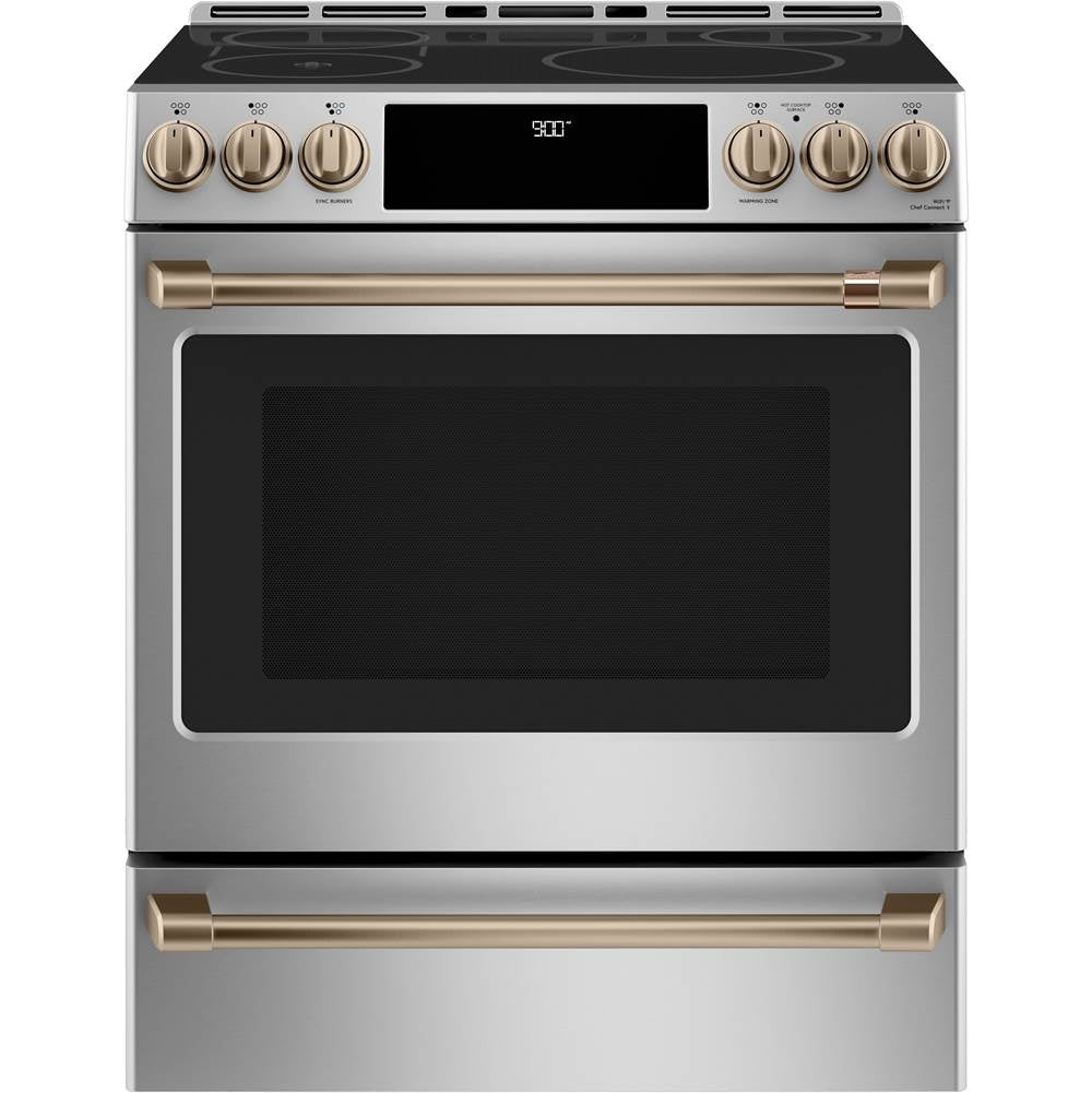 Front Control Induction Knobs and Handles - Brushed Bronze