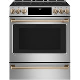 Front Control Induction Knobs and Handles - Brushed Bronze