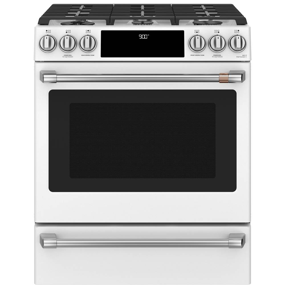 Front Control Gas Knobs and Handles - Brushed Stainless