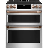 Front Control Induction Knobs and Handles - Brushed Copper