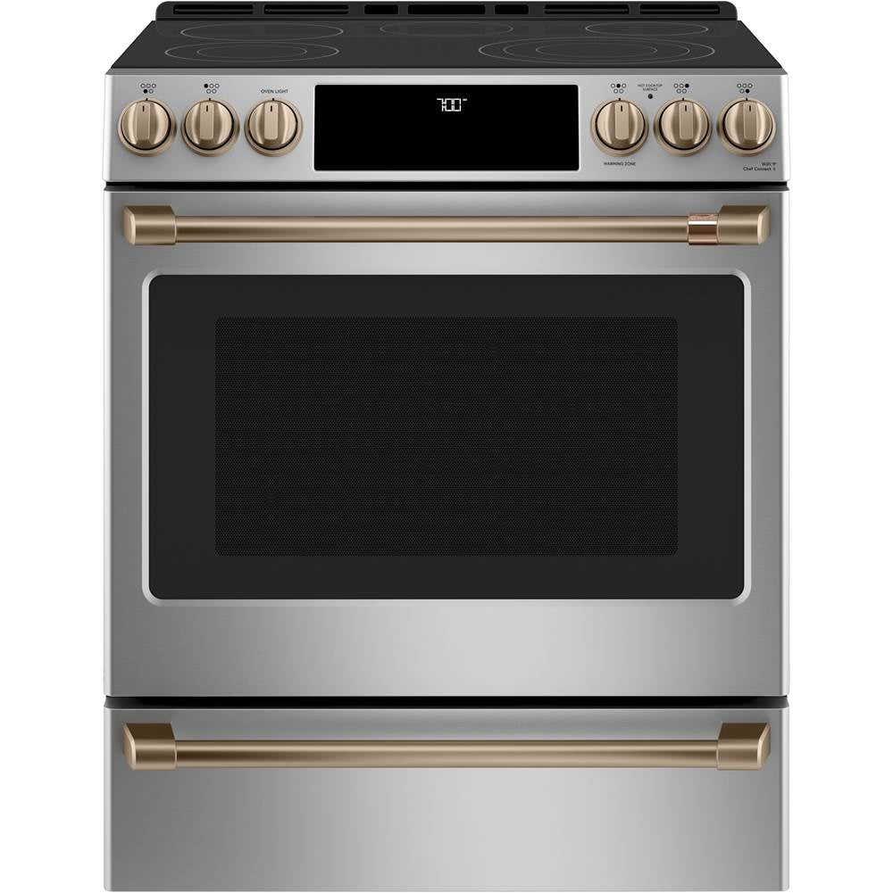Front Control Electric Knobs and Handles - Brushed Bronze
