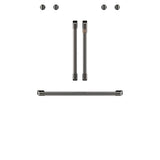2 French-Door Handles; 1 - 30'' Handle; 4 Knobs - Brushed Black