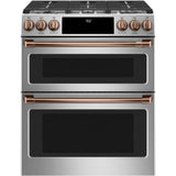 Front Control Gas Knobs and Handles - Brushed Copper