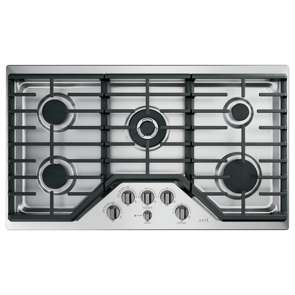 5 Gas Cooktop Knobs - Brushed Black