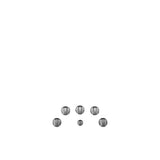 Cafe - 5 Electric Cooktop Knobs - Brushed Stainless