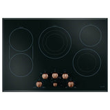 5 Electric Cooktop Knobs - Brushed Copper