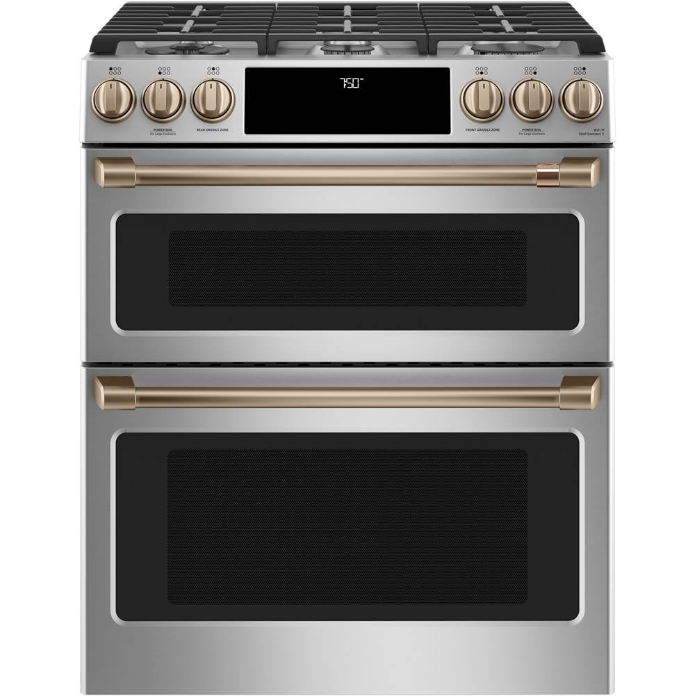 Front Control Gas Knobs and Handles - Brushed Bronze