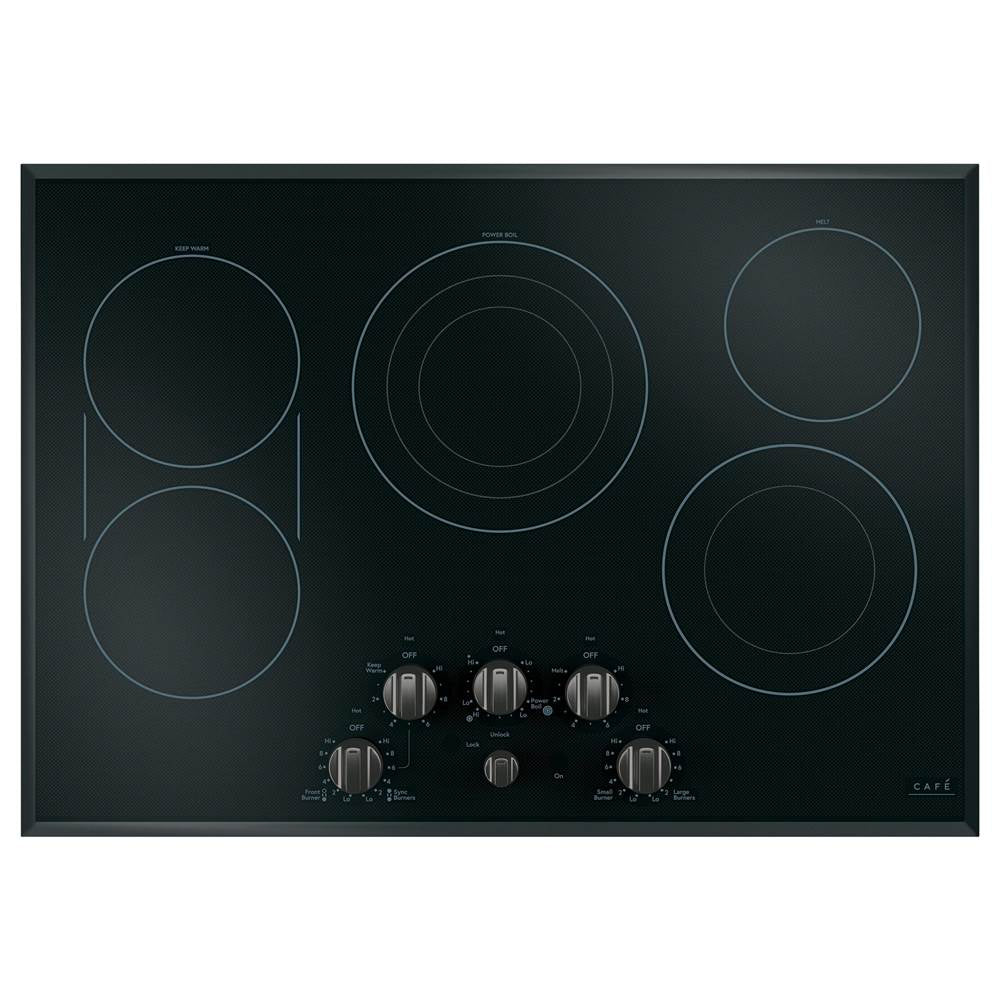 5 Electric Cooktop Knobs - Brushed Black