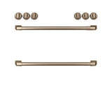 Cafe - Front Control Gas Knobs and Handles - Brushed Bronze