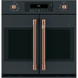 2 French-Door Handles; 2 Knobs - Brushed Copper