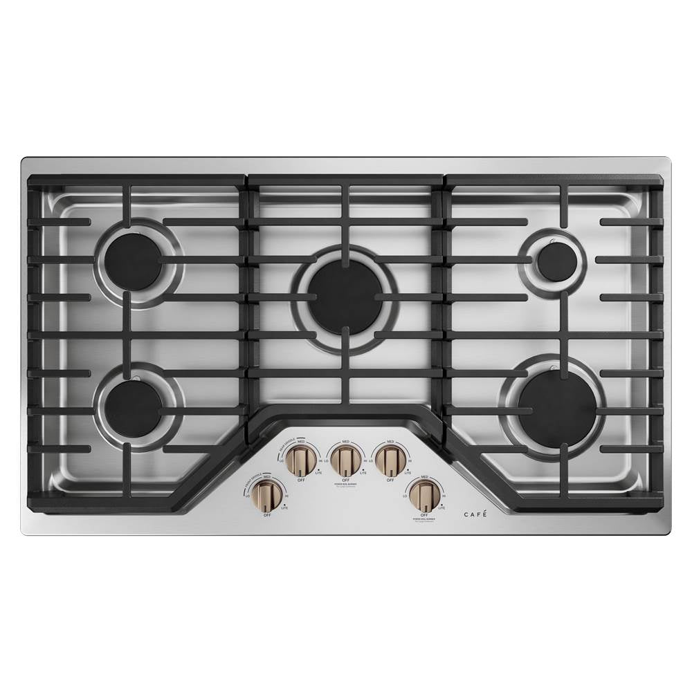 5 Gas Cooktop Knobs - Brushed Bronze