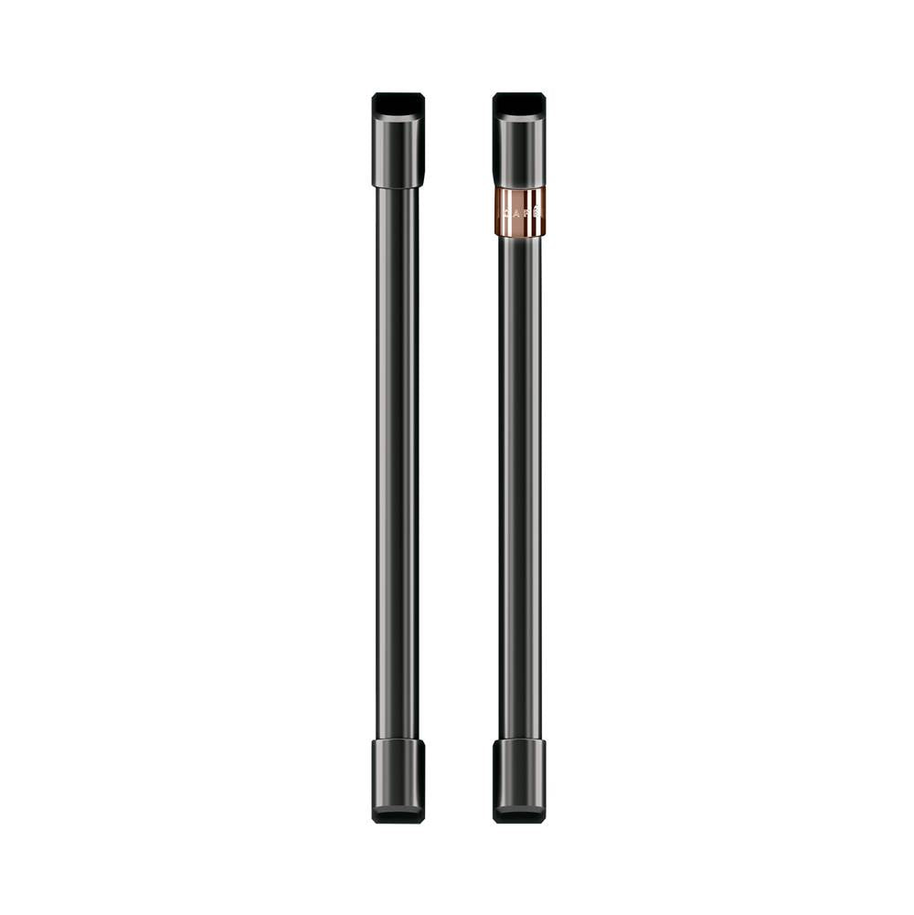 Cafe - 2 French-Door Handles; 2 Knobs - Brushed Black