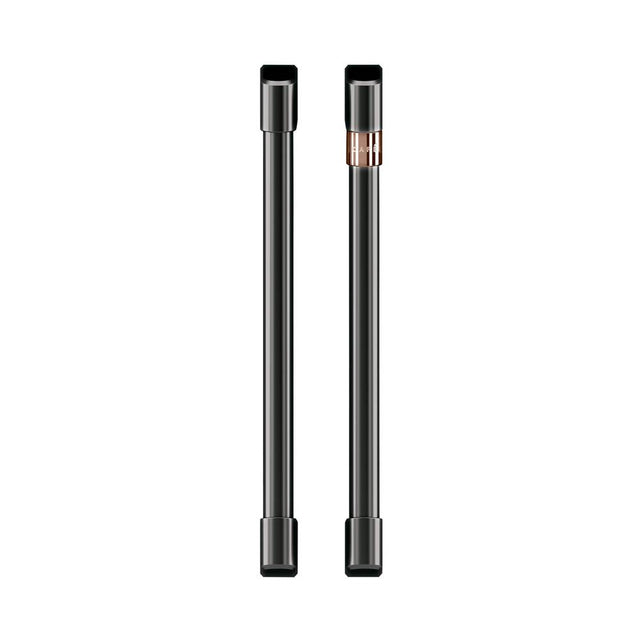 Cafe - 2 French-Door Handles; 2 Knobs - Brushed Black