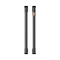Cafe - 2 French-Door Handles; 2 Knobs - Brushed Black