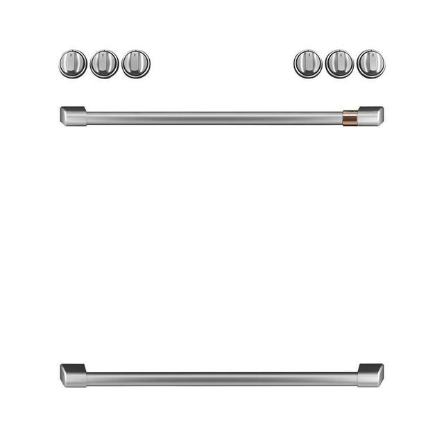 Cafe - Front Control Gas Knobs and Handles - Brushed Stainless