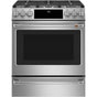 Cafe - Cafe 30'' Smart Slide-In, Front-Control, Dual-Fuel Range with Warming Drawer - Stainless Steel