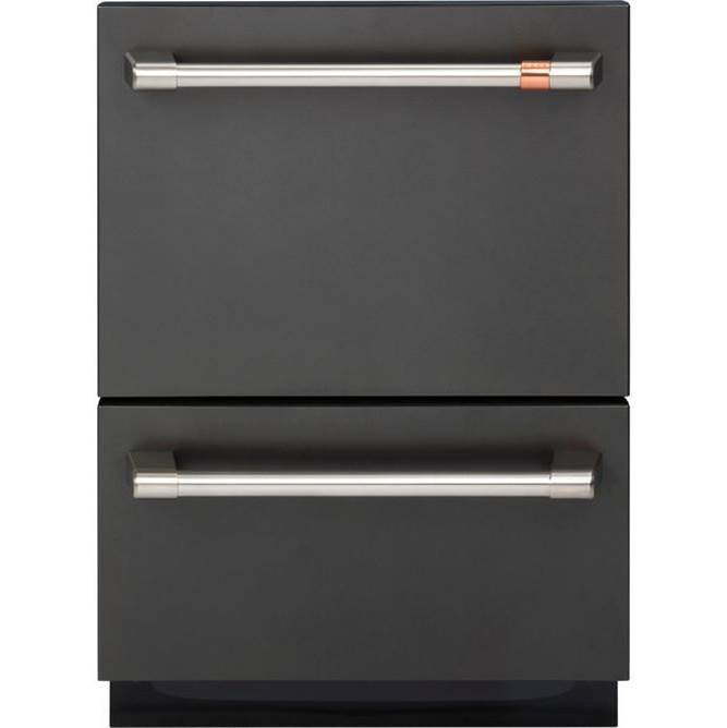 Cafe - Dishwasher Drawer - Matte Black with Brushed Stainless