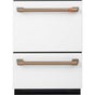 Cafe - Dishwasher Drawer - Matte White with Brushed Bronze