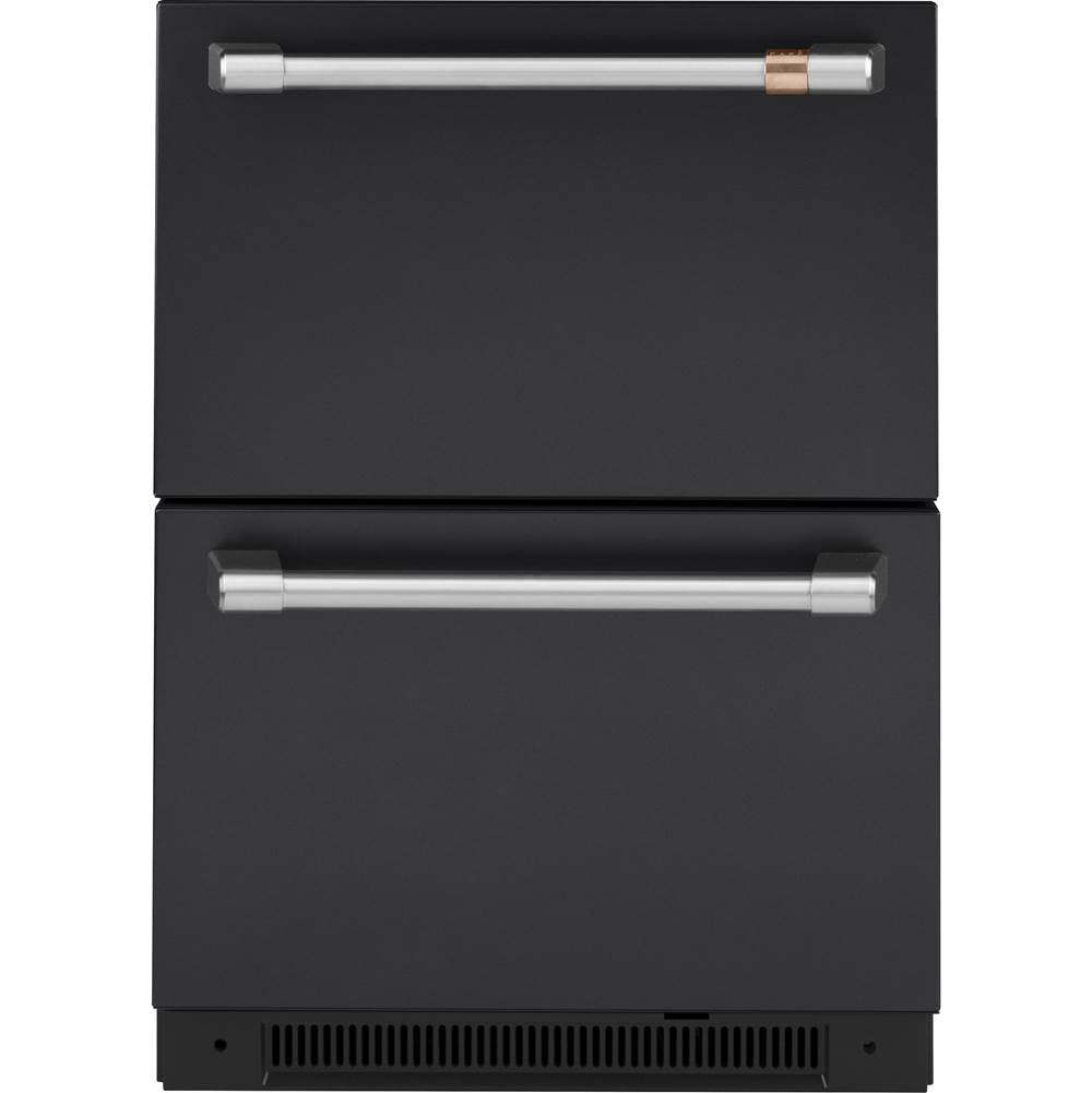 Cafe - Cafe 5.7 Cu. Ft. Built-In Dual-Drawer Refrigerator - Matte Black