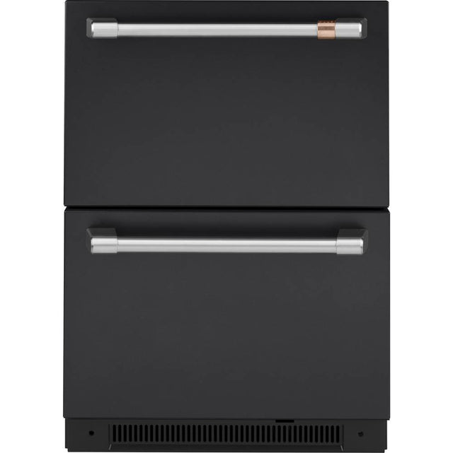 Cafe - Cafe 5.7 Cu. Ft. Built-In Dual-Drawer Refrigerator - Matte Black