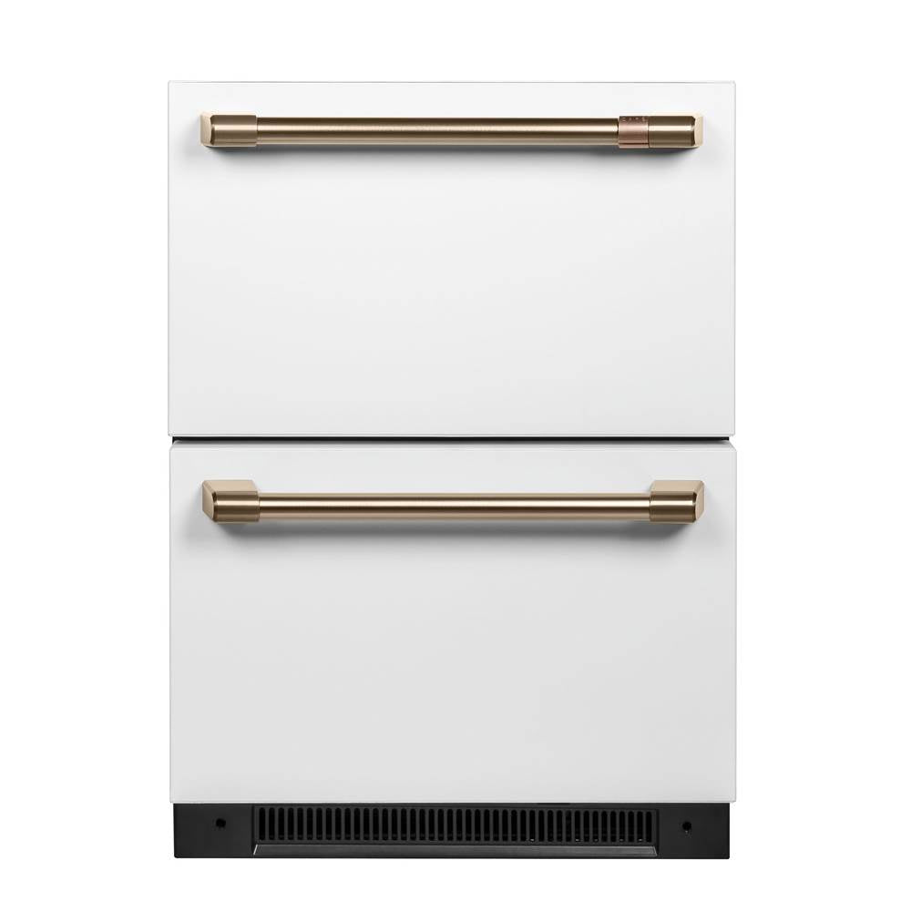 Cafe - Cafe 5.7 Cu. Ft. Built-In Dual-Drawer Refrigerator - Matte White