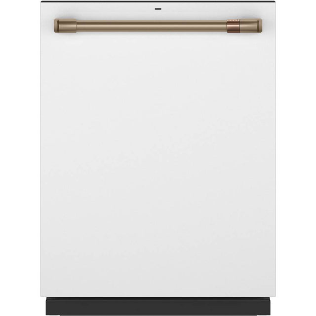 Cafe - Cafe Stainless Interior Built-In Dishwasher with Hidden Controls - Matte White